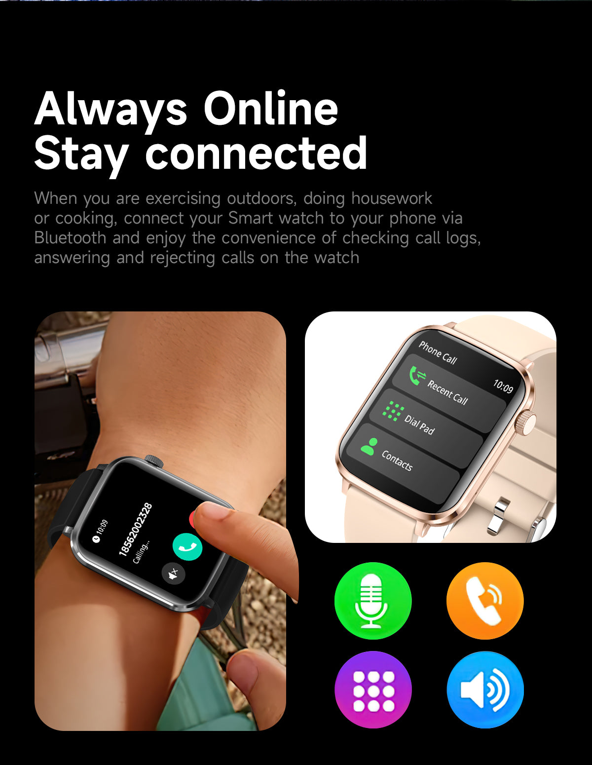 Smartwatch Stelio Junior Pro AI 4G ST-SWJ102-PCH — pistachio color