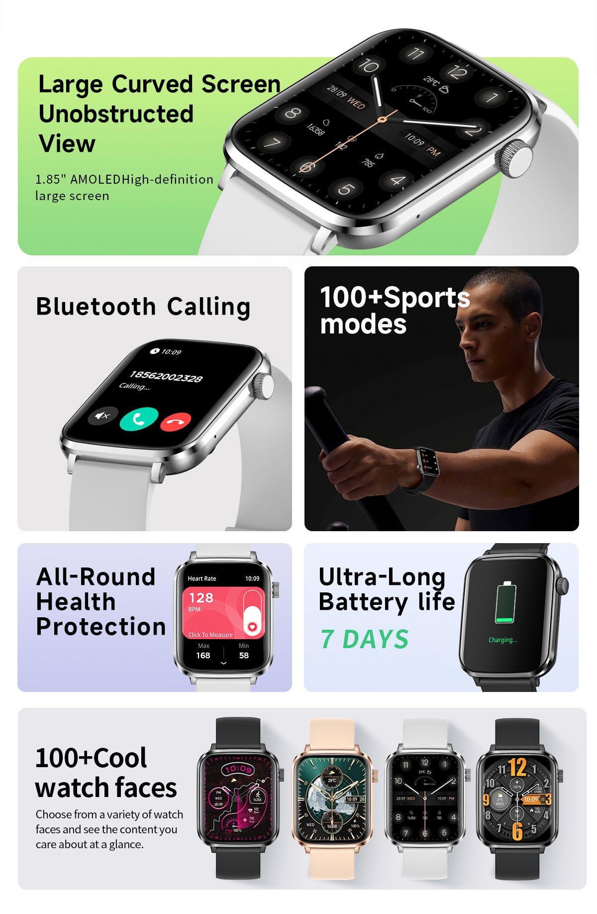 Smartwatch Stelio Junior Pro AI 4G ST-SWJ102-PCH — pistachio color